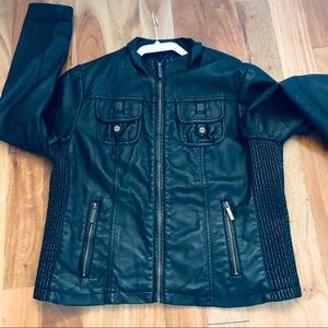 Steve Madden Faux Leather Jacket Size XL
